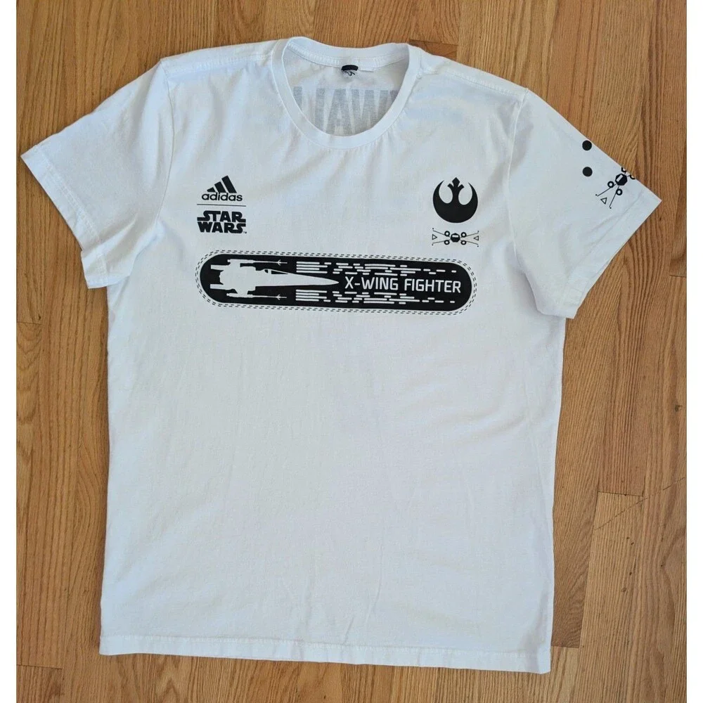 Star Wars Adidas Luke Skywalker #7 X-Wing Soccer Jersey T-Shirt Mens Large